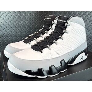 Jordan 9 Retro Barons 45 Grey Black White 302370-106 Mens sneakers size 10.5